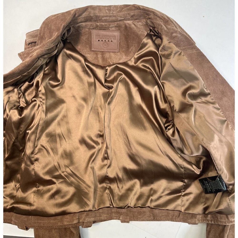New Blank NYC Suede Moto Jacket Womens Medium Coffee Bean Brown Leather - Picture 6 of 13
